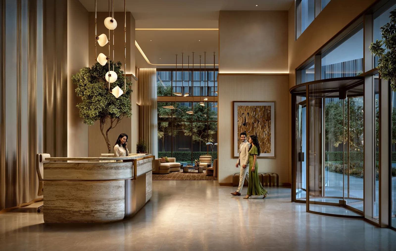 Recepção e lobby de chegada